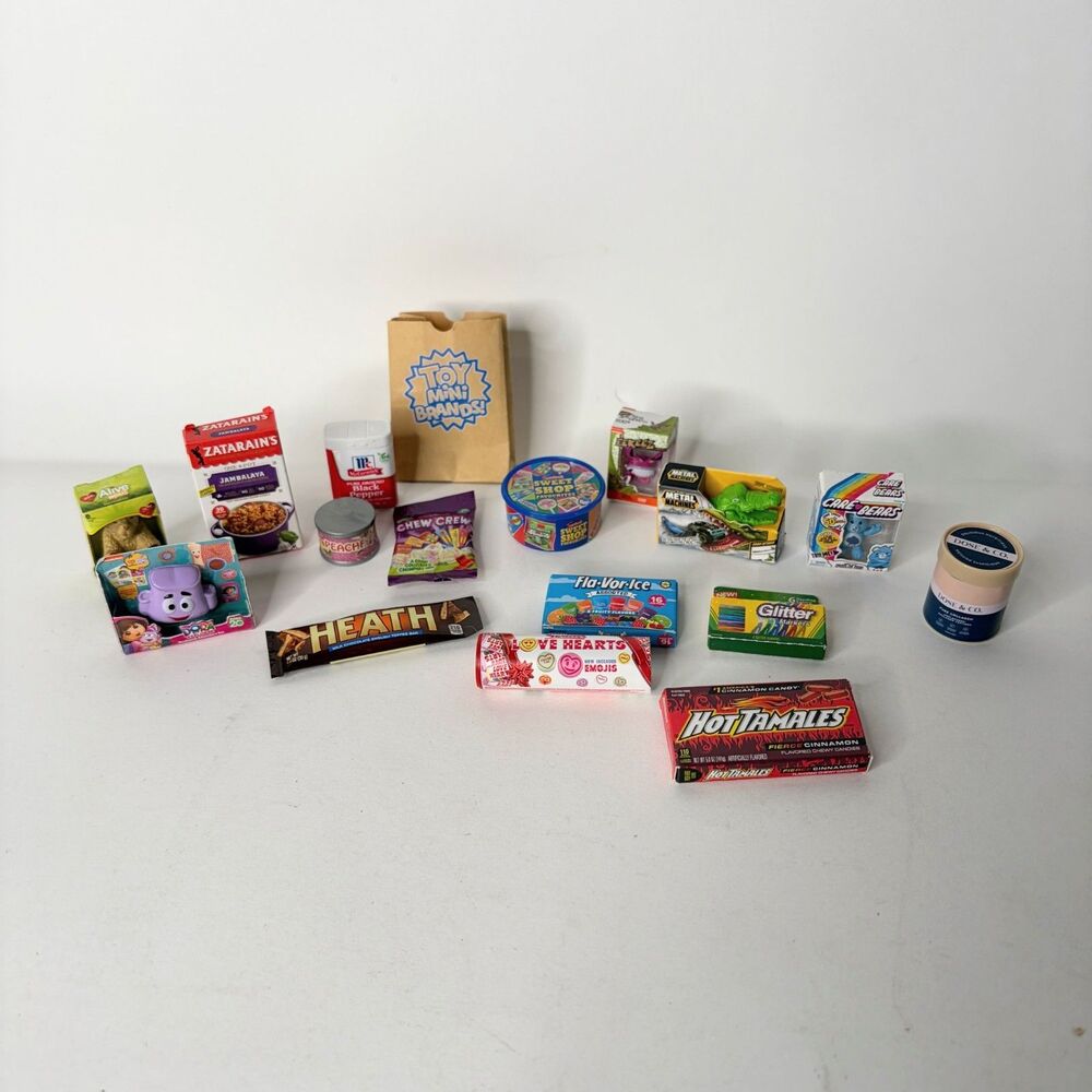 Mini Brands Grocery Food and Toys lot of 17 some not Mini Brands